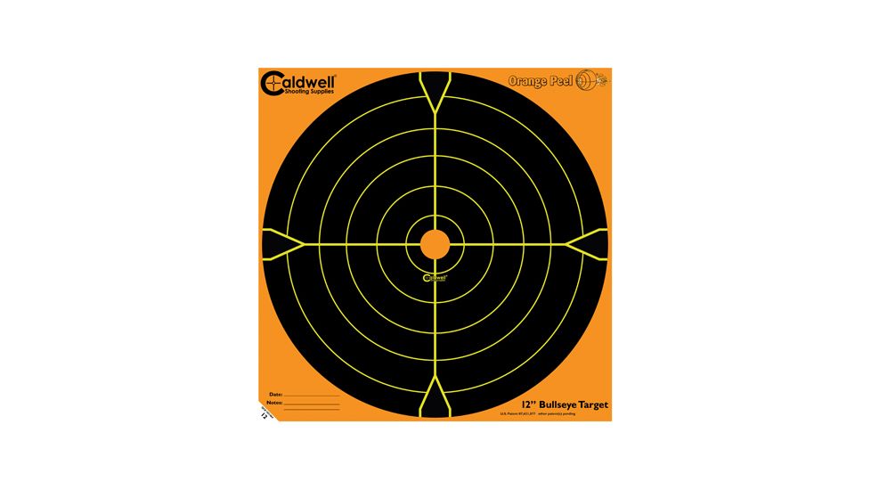 Caldwell Orange Peel 12-in Bullseye Targets, 5 sheets