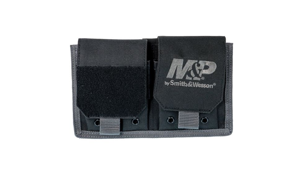 Smith &amp; Wesson Pro Tac 4 Pistol Magazine Pouch, Black With M&amp;P Logo, 110178