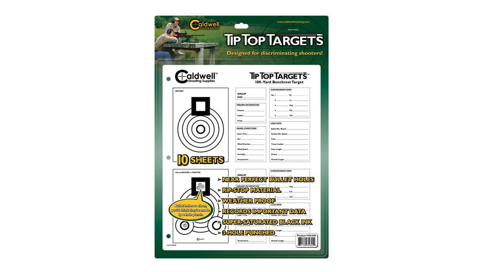 Caldwell Tip Top Target 100 and 200 yd Benchrest