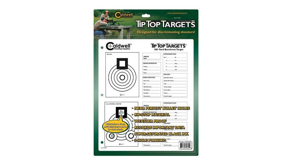 Caldwell Tip Top Target 100 and 200 yd Benchrest