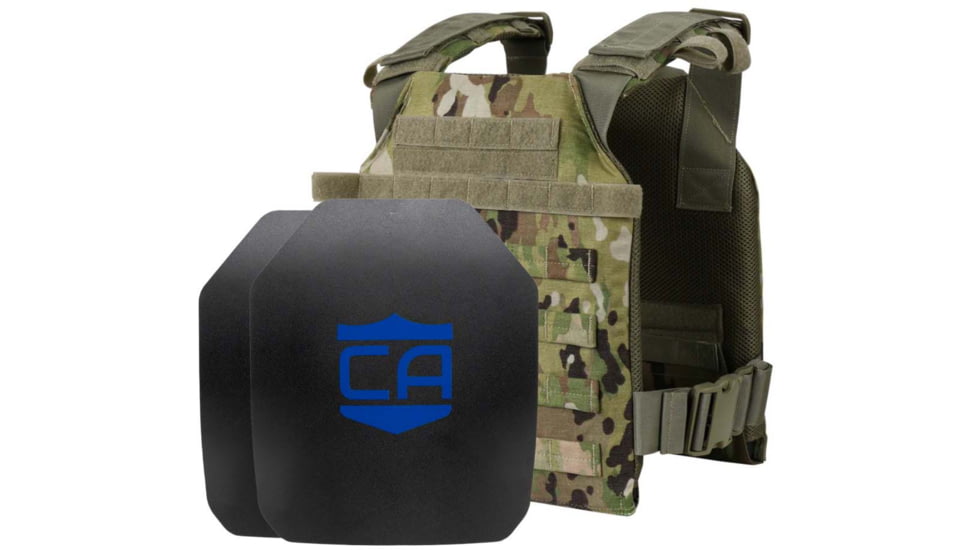 Caliber Armor AR550 Level III+ Active Shooter Response Package, SAPI Cut, Scorpion OCP, Medium/Extra Large, 19-AR550-ASRP-SAPI-OCP