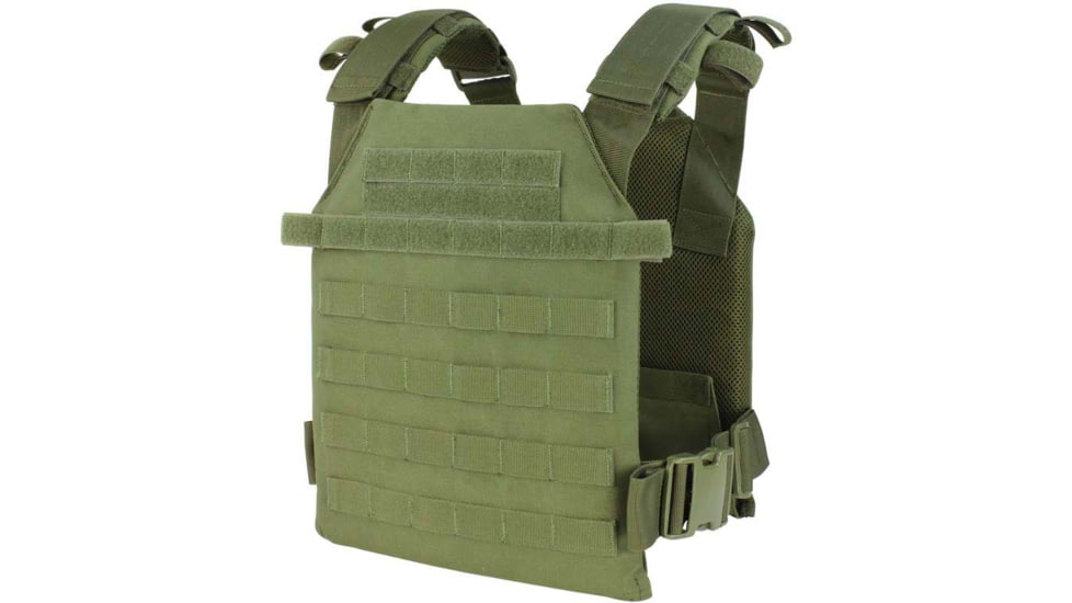 Caliber Armor AR550 Level III+ Active Shooter Response Package w/ PolyShield Spall Coat, Shooters Cut, OD Green, Medium/Large, 19-AR550-ASRP-SPC-OD