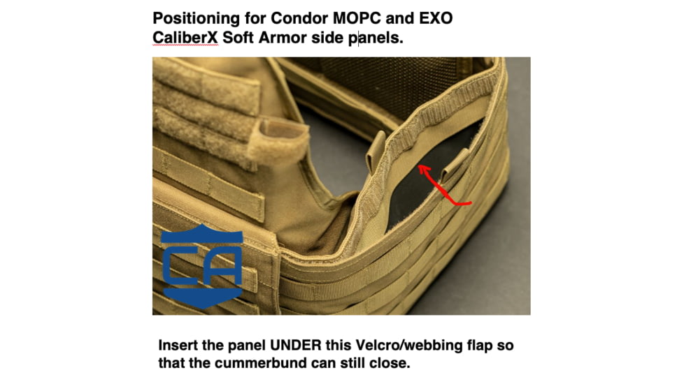 Caliber Armor CaliberX Level IIIA DuPont Kevlar Soft Armor Side Plate - Pack of 2, 4x6 inch, Black, Non-Curved, SAPI, 19-CALX-4X6-SP