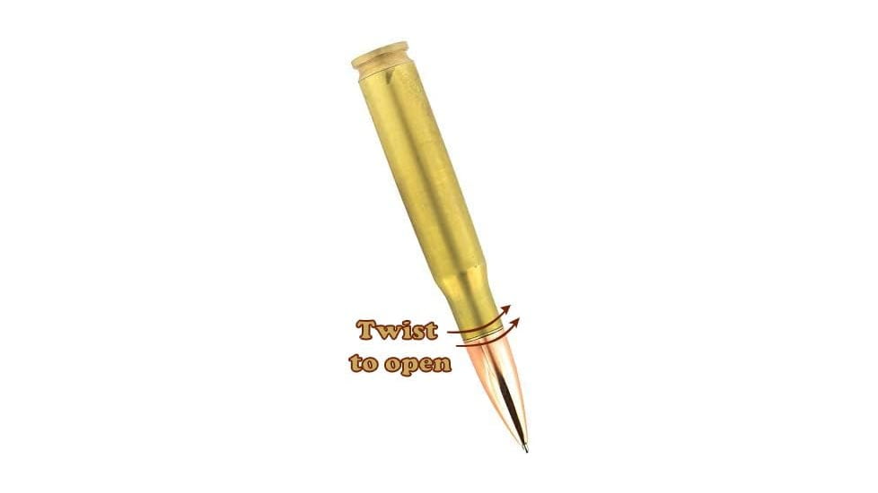 Caliber Gourmet Bullet Twist Pen Gold Brass, CBG1018