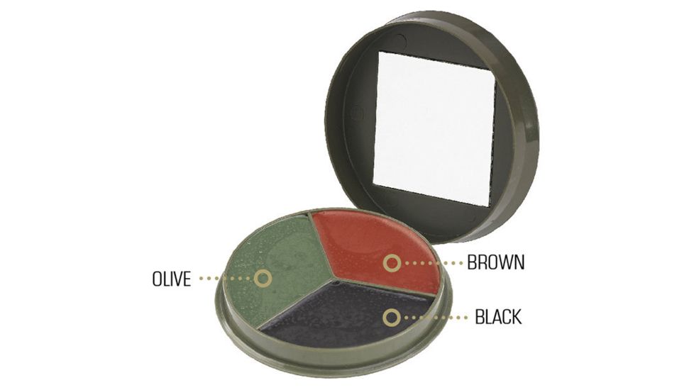 Camcon Camouflage Cream Compact, 3 Color, Black/Brown/Olive CC61330