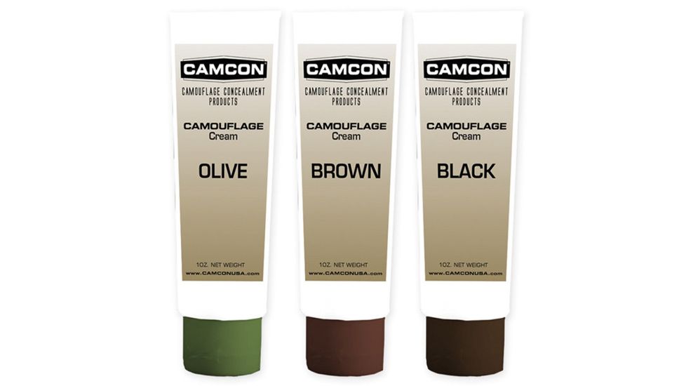 Camcon Camouflage Cream Squeeze Tube Make-Up Kit, Black/Brown/Olive CC61320