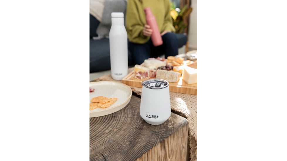 CamelBak Horizon 12 oz Insulated Stainless Steel Wine Tumbler, White, 2392101035
