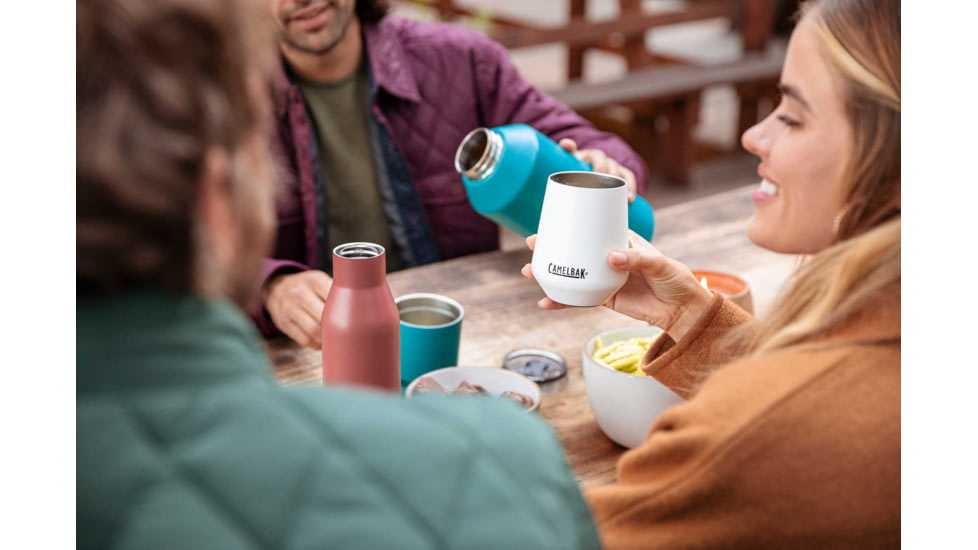 CamelBak Horizon 12 oz Insulated Stainless Steel Wine Tumbler, White, 2392101035