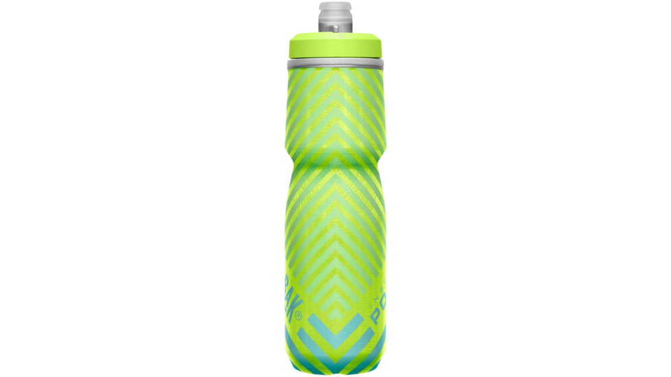 CamelBak Podium Chill Outdoor Bike Bottle, Lime/blue Stripe - 1873306071
