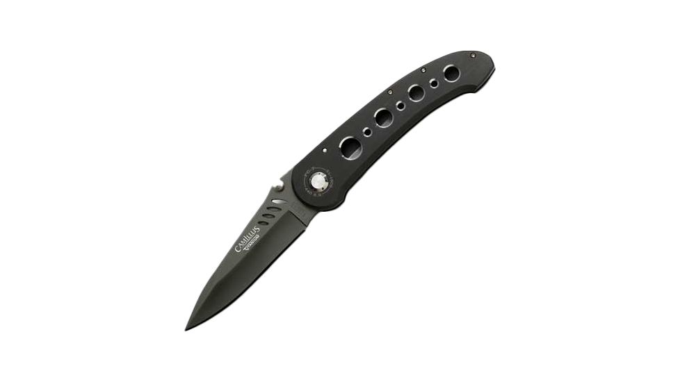Camillus Knives 8.50 in. Ti Folding Shockwave, Aluminum Handle, Bk. Bl., Pl. CM18514