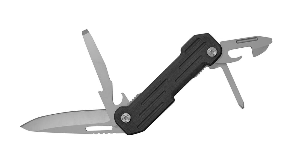 Camillus Knives Pocket Block Multi Tool, 2.5 titamium bonded 420 stainless blade, Black G10 handle, 19651