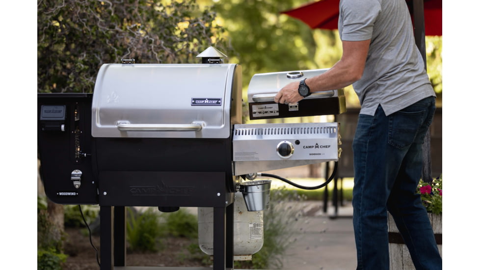 Camp Chef 14in Sidekick Sear w/ Stainless Steel Bbq Box, 14in, Silver/Black, PG14BB