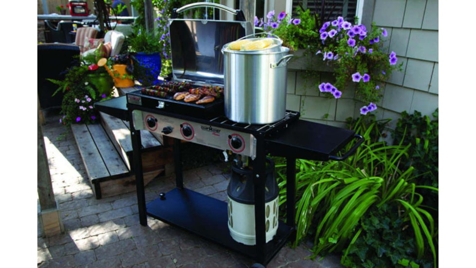 Camp Chef 32 Quart Aluminum Fry Pot &amp; Basket, Silver, DP32