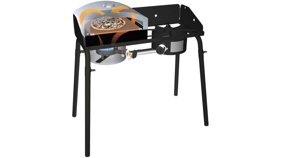 Camp Chef 14inX32in Italia Artisan Outdoor Pizza Oven Accessory W/ Door, Silver, PZ60D