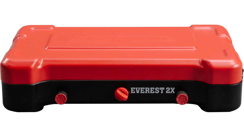 Camp Chef Mountain Series Everest 2X High Output Two-Burner Cooking System, Black/Red, MSHPX