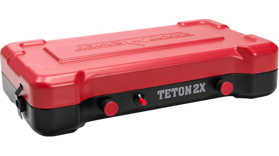 Camp Chef Mountain Series Teton 2X Two-Burner Cooking System, Black/Red, MSTX