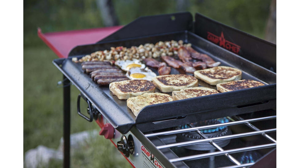 Camp Chef Professional 24in x 16in Steel Griddle, 24in Length x 16in Width Griddle, Black, SG90
