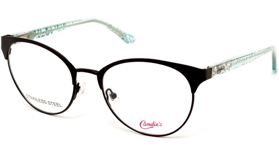 Candies CA0166 Bifocal Prescription Eyeglasses - Matte Black Frame, Matte Black Lenses, 51 mm Lens Diameter CA016651002