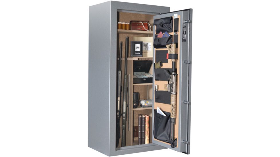 Cannon Safe Scout S19 28 Gun Electronic Safe, 59x28x20in - Hammertone Gray/Chrome S19-H2TEC-13