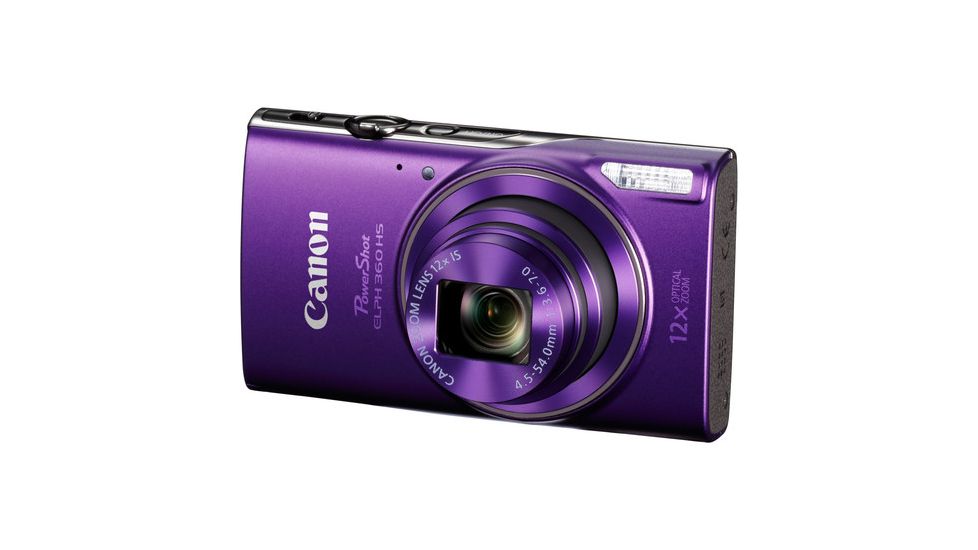 Canon PowerShot ELPH 360 20.2MP HS Digital Camera Kit, Purple 1081C001