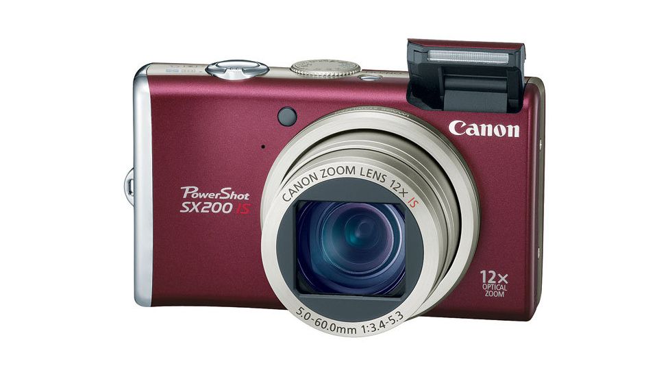 Canon PowerShot SX200 IS 12.1 Megapixel 12x optical zoom Digital Camera Kit Red 3511B001
