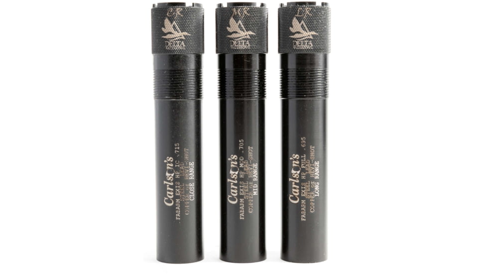 Carlson's Choke Tubes Delta Waterfowl 12 Gauge Choke Tube, Fabarm, HP, Close Range / Mid-Range / Long-Range Set, Black, 07759