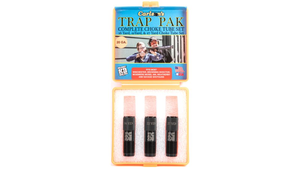 Carlson's Choke Tubes Trap Pack Choke Tube Set, Winchester, 20 gauge, Black, 17209