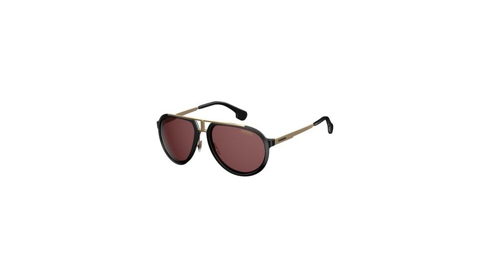 Carrera 1003/S Sunglasses CA1003S-02M2-W6-5818 - Black/Gold Frame, Burgundy Polarized Lenses, Lens Diameter 58mm, Distance Between Lenses 18mm