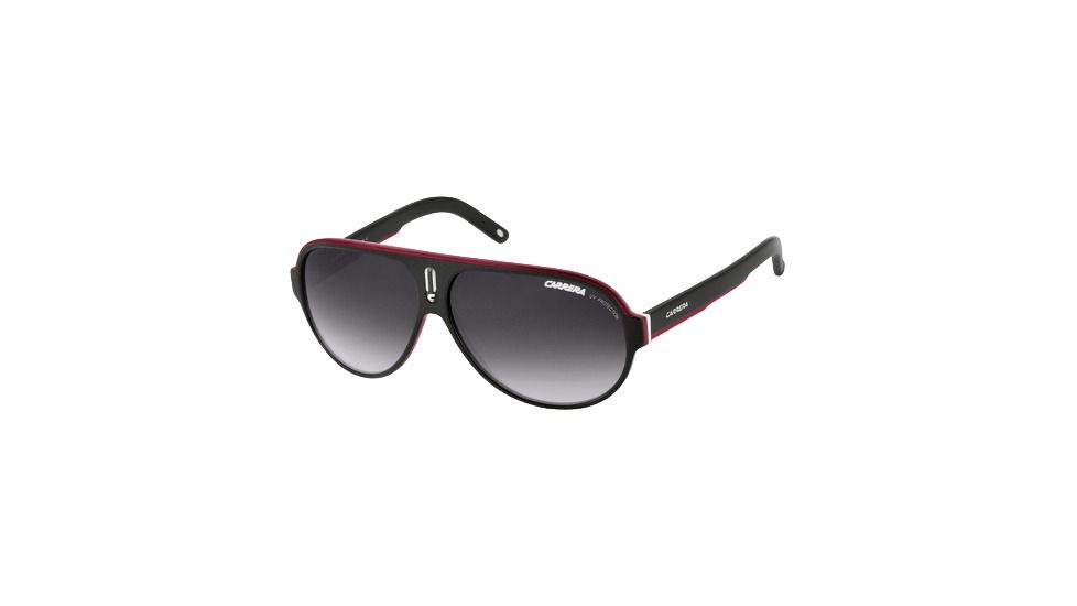 Carrera 25 Sunglasses - Black Red White Frame, Dark Gray Gradient Lenses CA25S0WYS9O