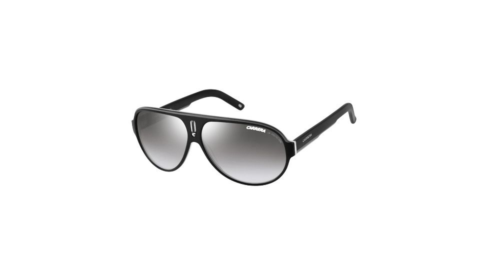 Carrera 25 Sunglasses - Black White Gray Frame, Gray Mirror Gradient Silver Lenses CA25S0WZFIC