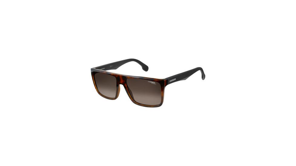 Carrera 5039/S Sunglasses CA5039S-02OS-HA-5816 - Havana Matte Black Frame, Brown Gradient Lenses, Lens Diameter 58mm, Distance Between Lenses 16mm