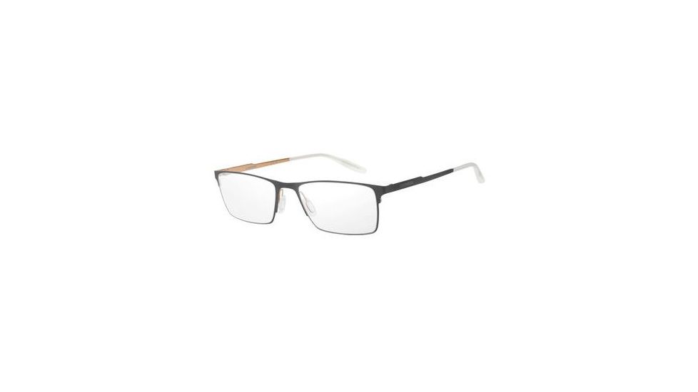 Carrera 6662 Single Vision Prescription Eyeglasses CA6662-00RC-5318 - Matte Black/Gold Frame, Lens Diameter 53mm, Distance Between Lenses 18mm