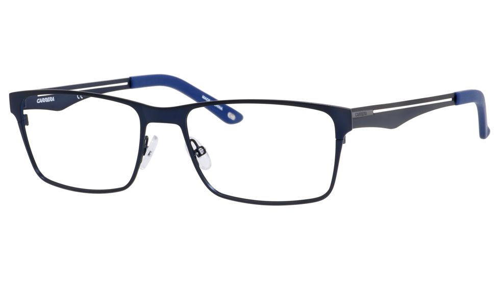 Carrera 7584 Single Vision Prescription Eyeglasses CA7584-05R1-5617 - Semi Matte Blue Frame, Lens Diameter 56mm, Distance Between Lenses 17mm