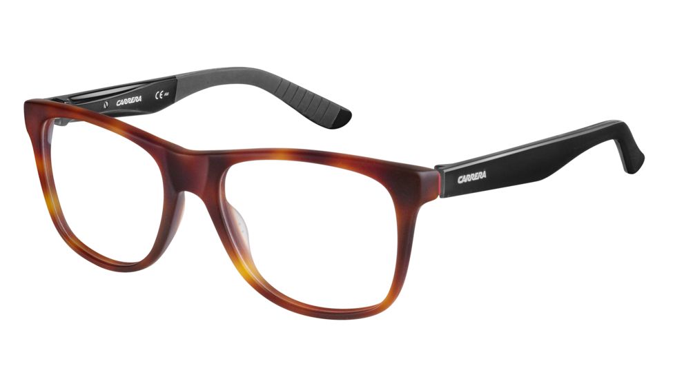 Carrera 8814 Single Vision Prescription Eyeglasses CA8814-06VL-5318 - Havana Matte Black Frame, Lens Diameter 53mm, Distance Between Lenses 18mm