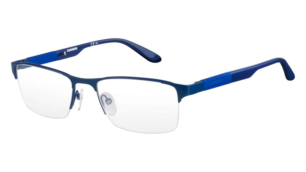 Carrera 8821 Eyeglass Frames CA8821-0PYF-5518 - Matte Blue Frame, Lens Diameter 55mm, Distance Between Lenses 18mm