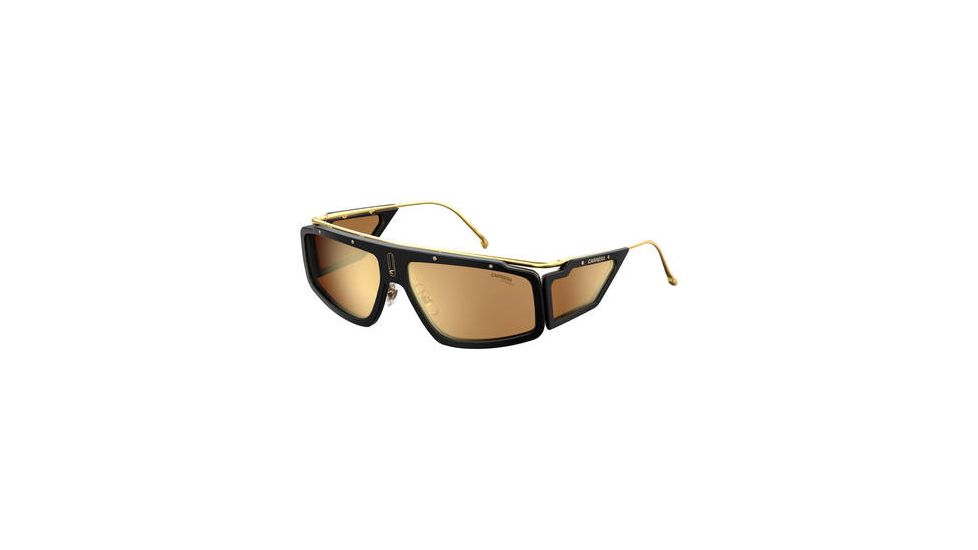 Carrera Facer Sunglasses FACER-02M2-K1-6215 - Black/Gold Frame, Brown Gold Sp Lenses, Lens Diameter 62mm, Distance Between Lenses 15mm