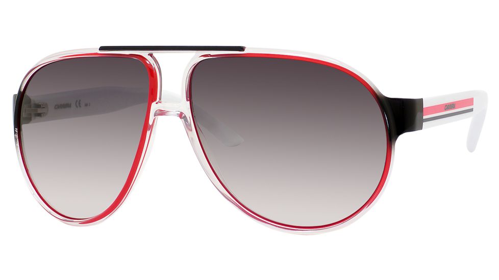 Carrera Forever Mine/S Sunglasses FOREVES-0KZZ-9L-6212 - Crystal Fluorescent Orange Whi Frame, Gray Gradient Lenses, Lens Diameter 62mm, Distance Between Lenses 12mm