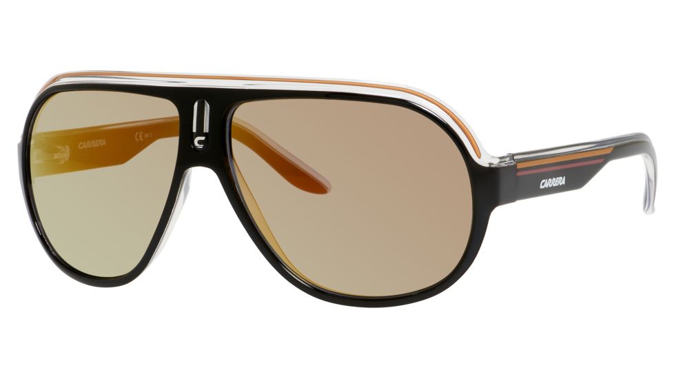 Carrera Speedway/S Single Vision Prescription Sunglasses SPEEDS-0KEE-UW-6312 - Lens Diameter 63 mm, Frame Color Black Crystal Orange