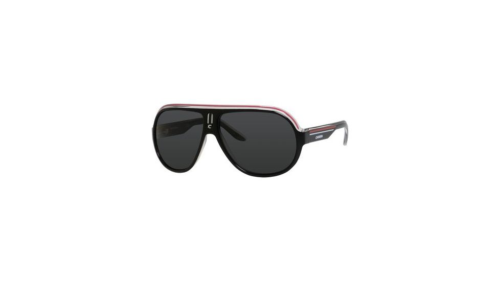 Carrera Speedway/S Single Vision Prescription Sunglasses SPEEDS-0YZZ-RA-6312 - Lens Diameter 63 mm, Frame Color Black Crystal White Red