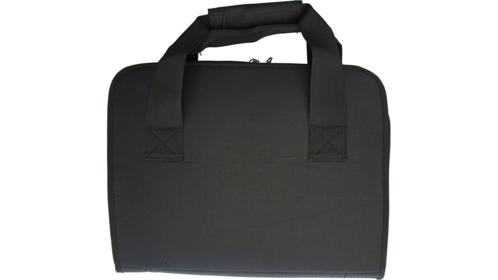 Carry All Tactical Handgun Carrying Case, Ballistic Nylon, Padded, Zippered Closure, Two Interior Pistol Pockets, Six Interior Magazine Pockets, One Large Exterior Pocket, Black, P0147