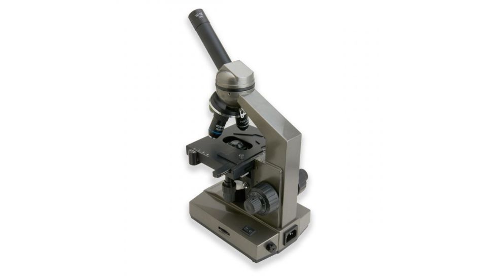 Carson 100-1000x Table Top Microscope w/Universal Smartphone Adapter for Microscopes, Black/Gray, MS-100SP