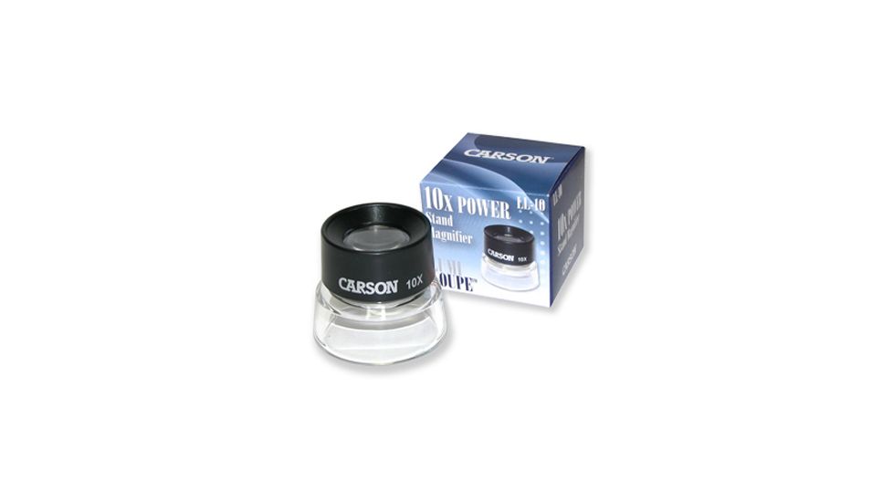 Carson 10x Power Stand Lumi Loupe ,Black,Pack of 10 LL-10MU