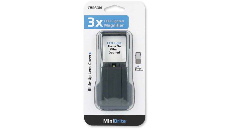 Carson 3x MiniBrite Pocket Magnifier Loupe PO-25