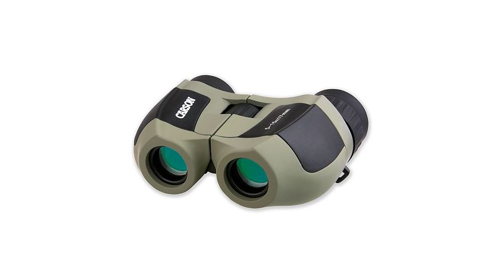 Carson 5-15x17mm MiniZoom Binoculars, Gray/Black, MZ-517