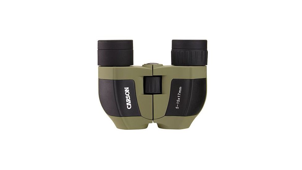 Carson 5-15x17mm MiniZoom Binoculars, Gray/Black, MZ-517