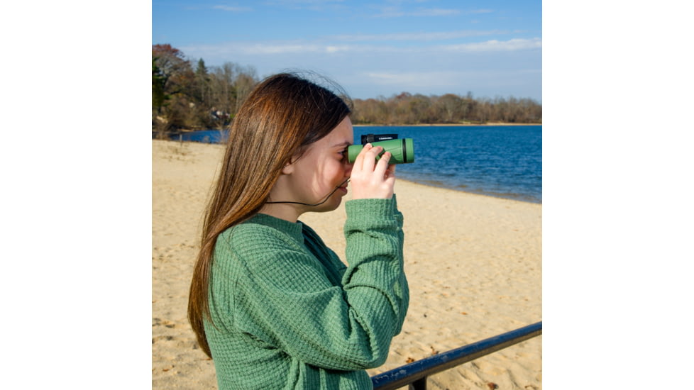 Carson Hawk 5x30mm Roof Prism Ultra Deluxe Kid's Binoculars, Matte, Green, HU-530