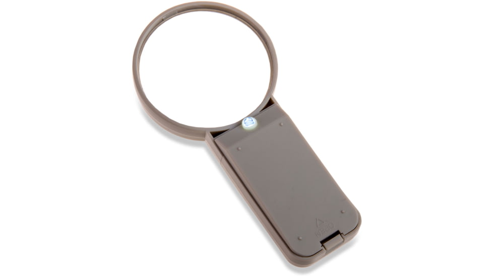 Carson Illuminated Handheld Magnifier, 4x Power, 3in Aspheric LED Lighted, Ivory/Blue, Small, SV-40