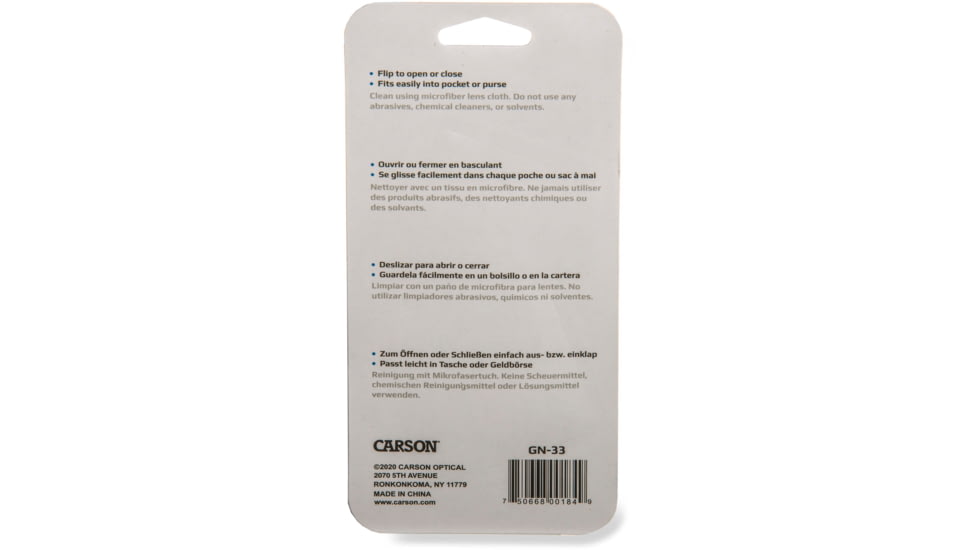 Carson MagniFlip 3x Flip-Open Pocket Magnifier Loupe with Built-in Case GN-33