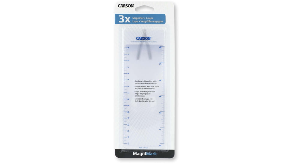 Carson MagniMark 2.5x Compact Page Magnifier Loupe with 6in Ruler MM-22
