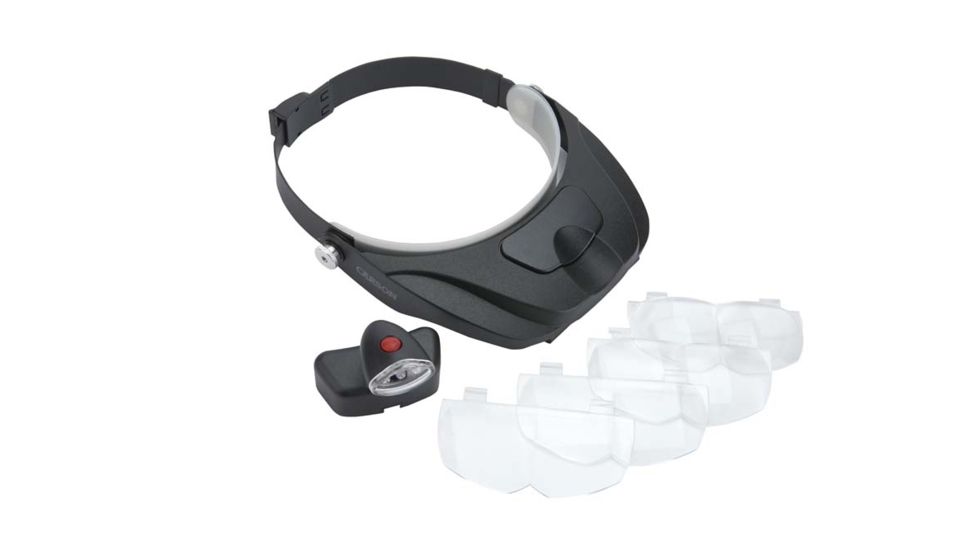 Carson MagniVisorDeluxe Hands-Free Magnifier Loupe, Black CP-60